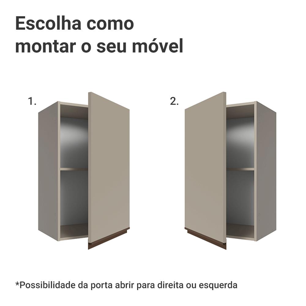 Armário Aéreo 40 cm 1 Porta Crema Nice Madesa