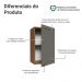 Armário Aéreo 40 cm 1 Porta Rustic/Cinza Vik Madesa