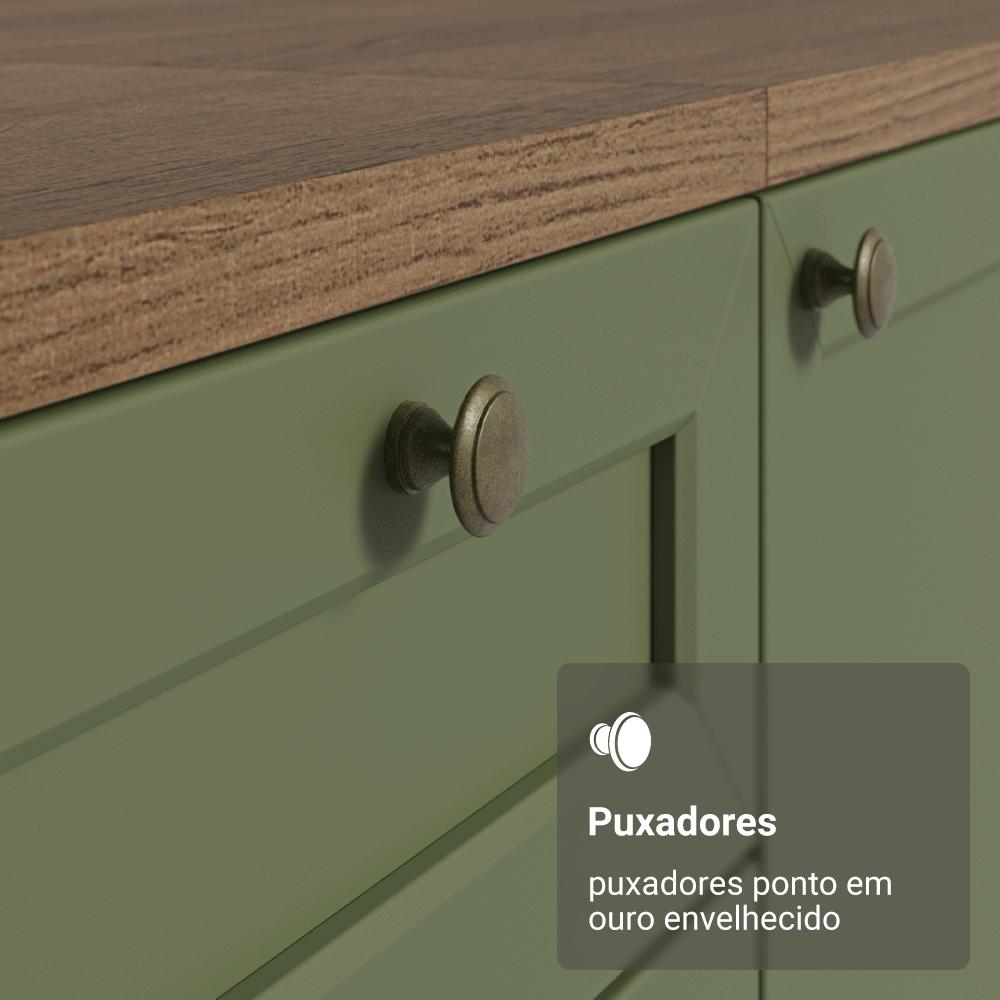 Armário Aéreo 40 cm 1 Porta Rustic/Verde Vik Madesa