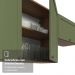 Armário Aéreo 40 cm 1 Porta Rustic/Verde Vik Madesa