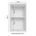Armário Aéreo 40 cm com 2 Nichos Abertos para Cozinha Madesa Lux, Glamy, Agata, Stella - Branco