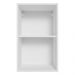 Armário Aéreo 40 cm com 2 Nichos Abertos para Cozinha Madesa Lux, Glamy, Agata, Stella - Branco