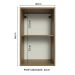 Armário Aéreo 40 cm com 2 Nichos Abertos para Cozinha Madesa Lux, Glamy, Agata, Stella - Rustic
