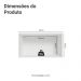 Armário Aéreo 60 cm 1 Porta Basculante Branco/Azul Vik Madesa