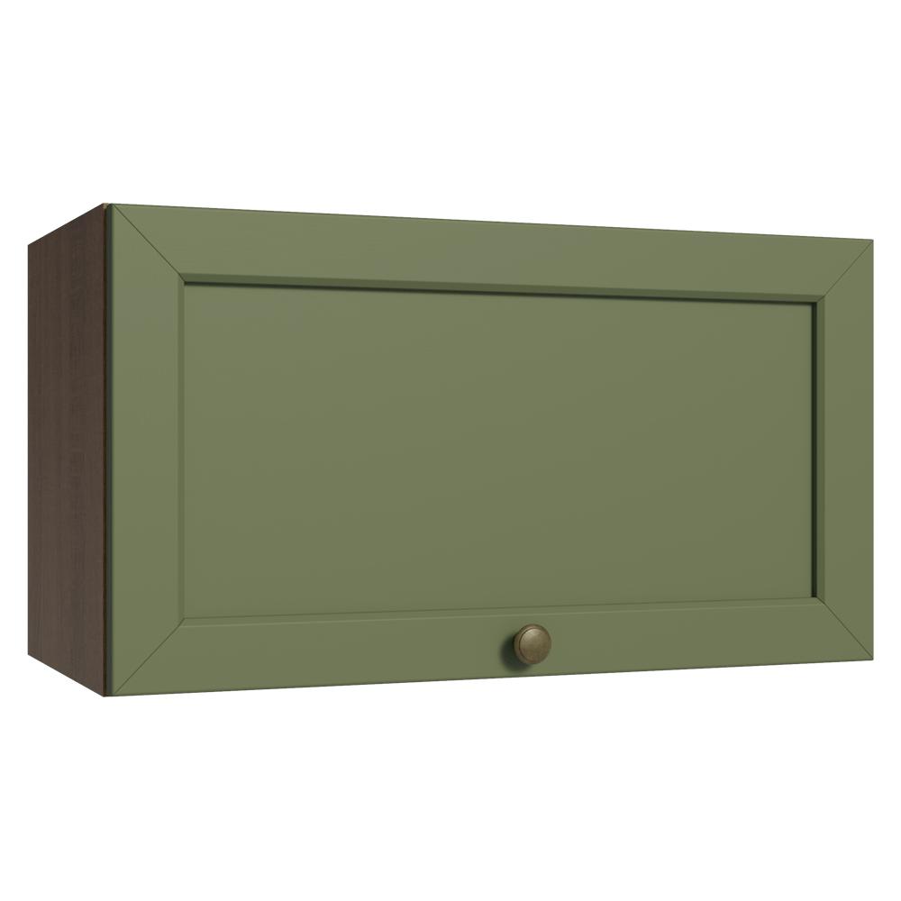 Armário Aéreo 60 cm 1 Porta Basculante Rustic/Verde Vik Madesa