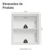 Armário Aéreo 60 cm 1 Porta Branco/Verde Vik Madesa