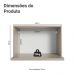 Armário Aéreo 60 cm Nicho para Microondas/Forno Elétrico Crema Nice Madesa