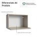 Armário Aéreo 60 cm Nicho para Microondas/Forno Elétrico Crema Nice Madesa