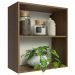Armário Aéreo 60 cm com 2 Nichos Abertos para Cozinha Madesa Lux, Glamy, Agata, Stella - Rustic