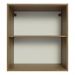 Armário Aéreo 60 cm com 2 Nichos Abertos para Cozinha Madesa Lux, Glamy, Agata, Stella - Rustic