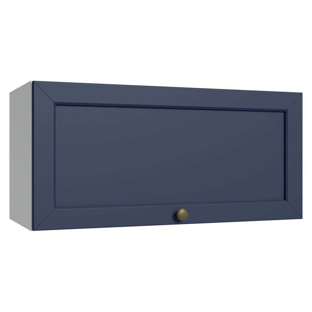 Armário Aéreo 70 cm 1 Porta Basculante Branco/Azul Vik Madesa