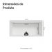 Armário Aéreo 70 cm 1 Porta Basculante Branco/Azul Vik Madesa
