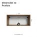 Armário Aéreo 70 cm 1 Porta Basculante Rustic/Branco Vik Madesa