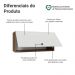 Armário Aéreo 70 cm 1 Porta Basculante Rustic/Branco Vik Madesa
