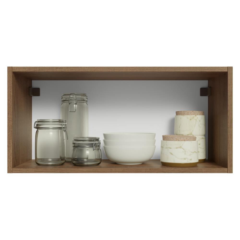 Armário Aéreo 70 cm 1 Porta Basculante Rustic/Branco Vik Madesa