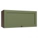 Armário Aéreo 70 cm 1 Porta Basculante Rustic/Verde Vik Madesa