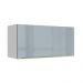 Armário Aéreo 70 cm 1 Porta Branco/Cinza Lux Madesa