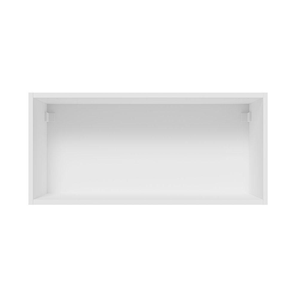 Armário Aéreo 70 cm 1 Porta Branco/Cinza Lux Madesa