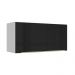 Armário Aéreo 70 cm 1 Porta Branco/Preto Lux Madesa