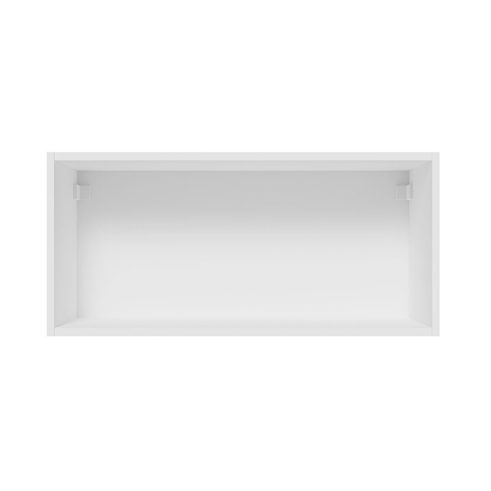 Armário Aéreo 70 cm 1 Porta Branco/Preto Lux Madesa
