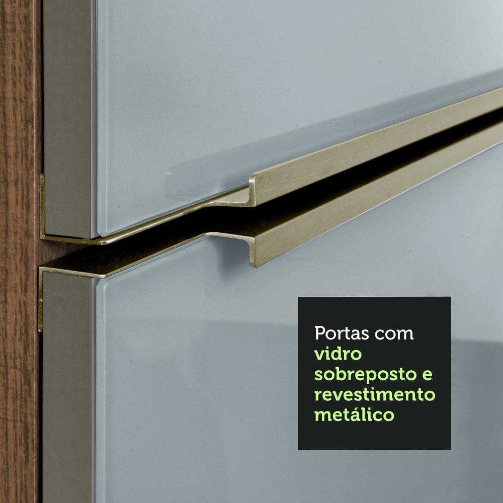 Armário Aéreo 70 cm 1 Porta Rustic/Cinza Lux Madesa
