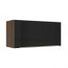 Armário Aéreo 70 cm 1 Porta Rustic/Preto Lux Madesa