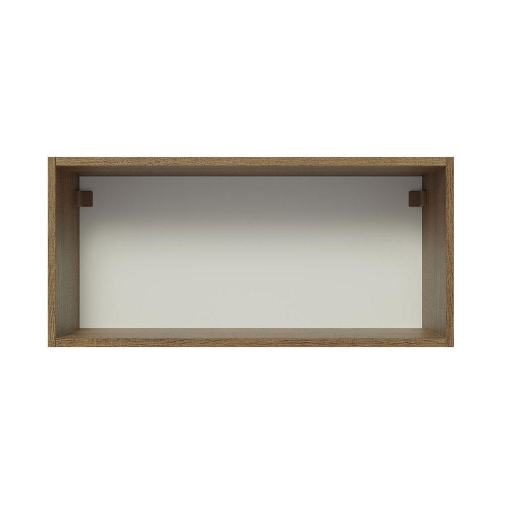 Armário Aéreo 70 cm 1 Porta Rustic/Preto Lux Madesa