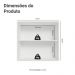 Armário Aéreo 70 cm 2 Portas Branco Vik Madesa