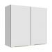 Armário Aéreo 70 cm 2 Portas Branco/Branco Veludo Lux Madesa