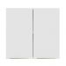 Armário Aéreo 70 cm 2 Portas Branco/Branco Veludo Lux Madesa