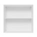 Armário Aéreo 70 cm 2 Portas Branco/Branco Veludo Lux Madesa