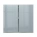 Armário Aéreo 70 cm 2 Portas Branco/Cinza Lux Madesa