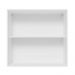 Armário Aéreo 70 cm 2 Portas Branco/Cinza Lux Madesa