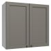 Armário Aéreo 70 cm 2 Portas Branco/Cinza Vik Madesa