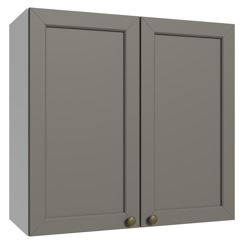 Armário Aéreo 70 cm 2 Portas Branco/Cinza Vik Madesa