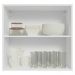 Armário Aéreo 70 cm 2 Portas Branco/Cinza Vik Madesa