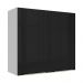 Armário Aéreo 70 cm 2 Portas Branco/Preto Lux Madesa