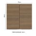 Armário Aéreo 70 cm 2 Portas Branco/Rustic Stella Madesa