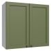 Armário Aéreo 70 cm 2 Portas Branco/Verde Vik Madesa