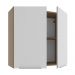 Armário Aéreo 70 cm 2 Portas Rustic/Branco Stella Madesa