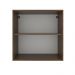 Armário Aéreo 70 cm 2 Portas Rustic/Branco Stella Madesa