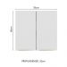 Armário Aéreo 70 cm 2 Portas Rustic/Branco Veludo Lux Madesa