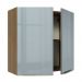 Armário Aéreo 70 cm 2 Portas Rustic/Cinza Lux Madesa