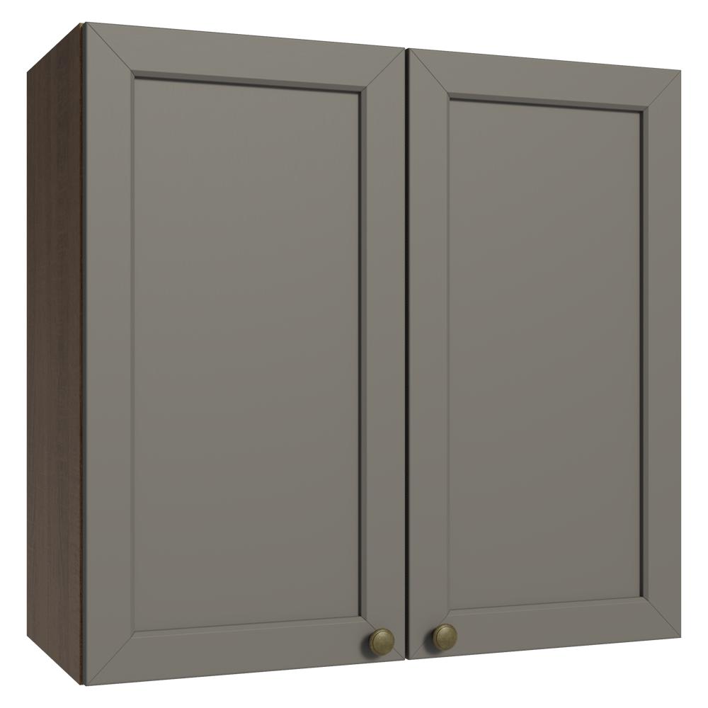 Armário Aéreo 70 cm 2 Portas Rustic/Cinza Vik Madesa