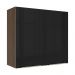 Armário Aéreo 70 cm 2 Portas Rustic/Preto Lux Madesa