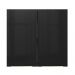 Armário Aéreo 70 cm 2 Portas Rustic/Preto Lux Madesa