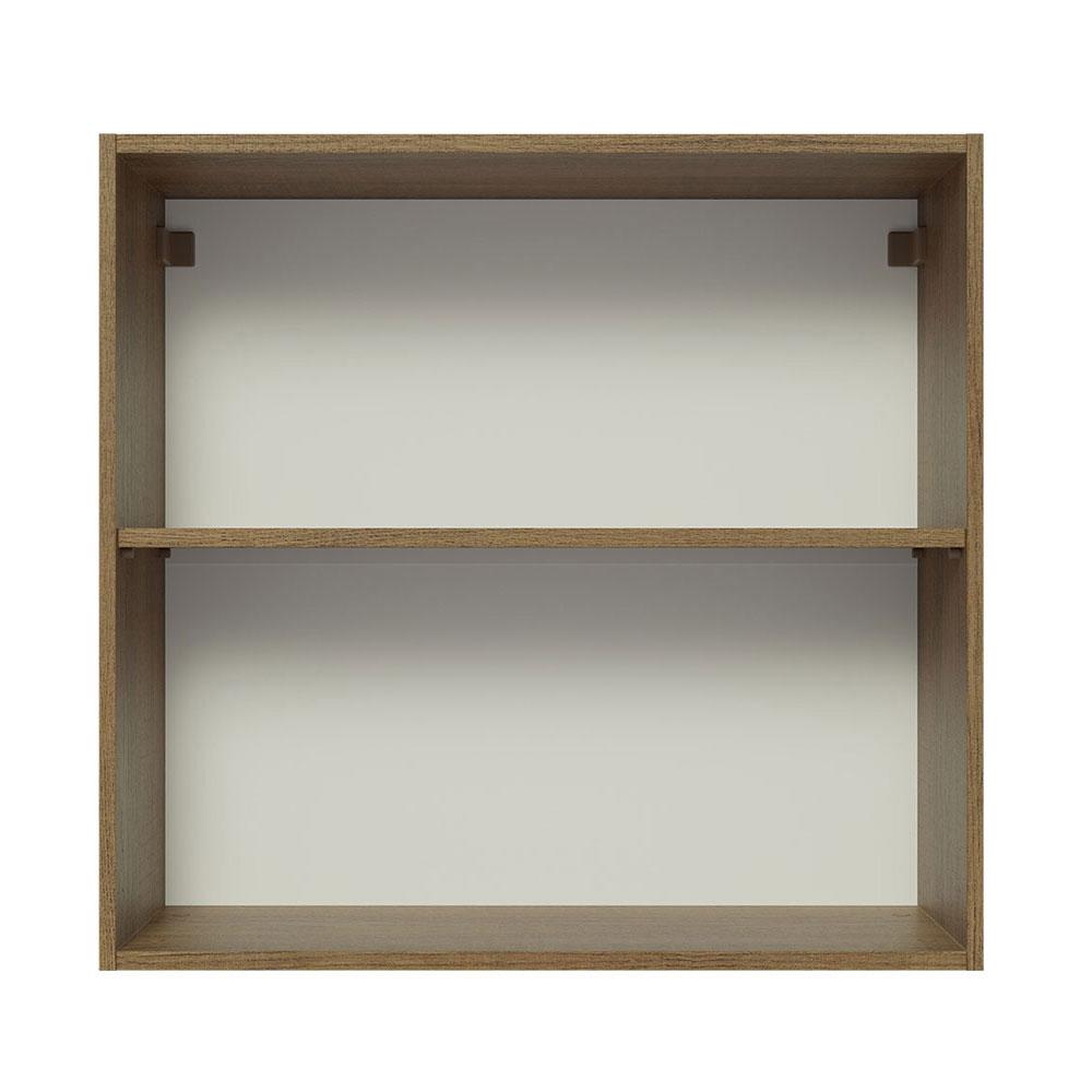 Armário Aéreo 70 cm 2 Portas Rustic/Preto Lux Madesa