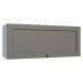 Armário Aéreo 80 cm 1 Porta Basculante Branco/Cinza Vik Madesa