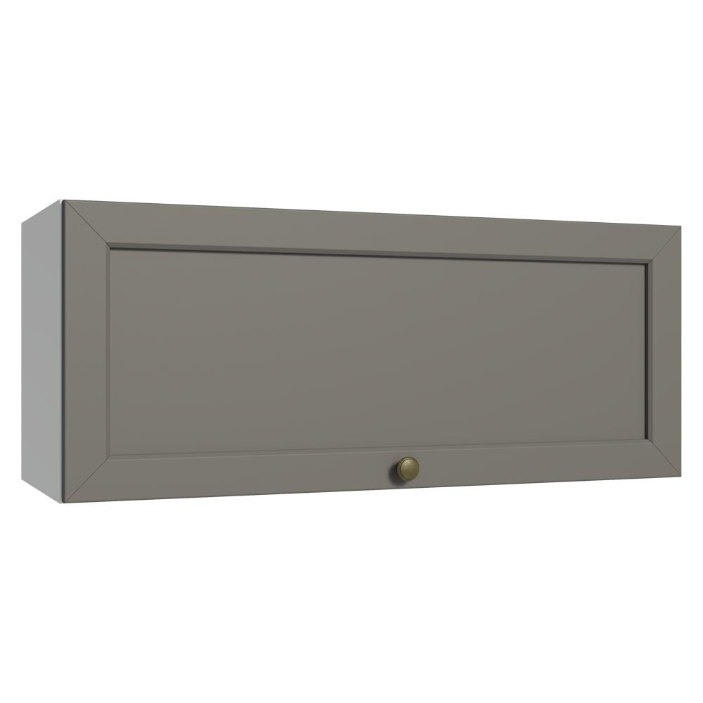 Armário Aéreo 80 cm 1 Porta Basculante Branco/Cinza Vik Madesa