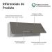Armário Aéreo 80 cm 1 Porta Basculante Branco/Cinza Vik Madesa